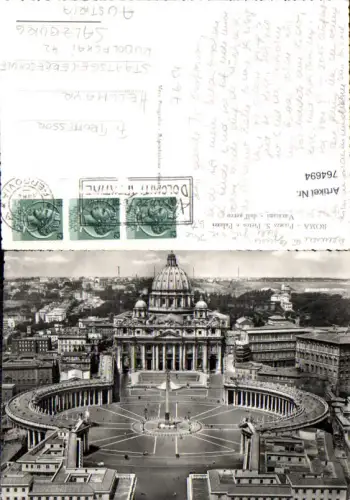 764694 ROMA Piazza S. Pietro e Palazzi Vatikan Petersplatz Rom Italy