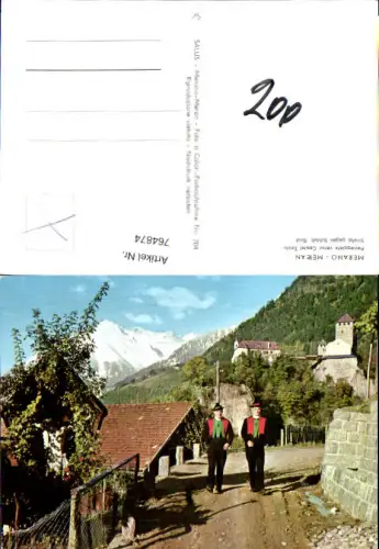 764874 Merano Meran Straße gegen Schloss Tirol Bez. Burggrafenamt Italy
