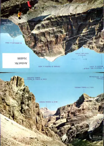764896 Klapp-AK Tofane Cortina d'Ampezzo Dolomiti Trentino Belluno Italy