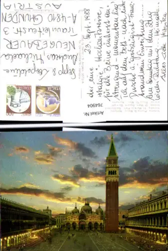 764904 Venedig Piazza S. Marco Notturno Venedig Italy