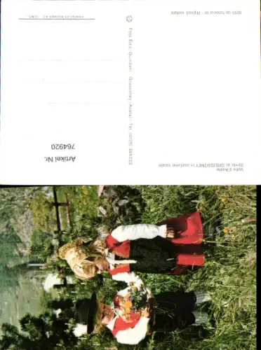 764920 Gressoney Valle d'Aosta Italy Costume locale Tracht Typen