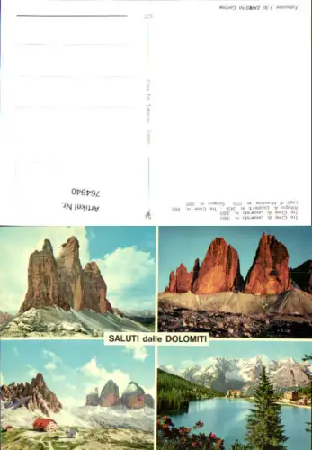764940 Dolomiten Tre Cime di Lavaredo Lago di Misurina Gröden Belluno Italy