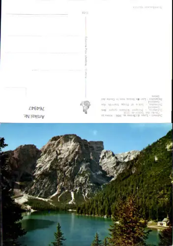 764947 Pragser Wildsee Dolomiten Prags Lago di Braies Trentino Bozen Südtirol Italy