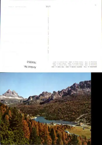 764953 Misurina Monte Auronzo di Cadore Trentino Cadini Tre Cime Provinz Belluno Italy