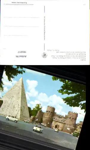 765017 Rom Piramide di Caio Cestio e Porta S. Paolo Rom Italy