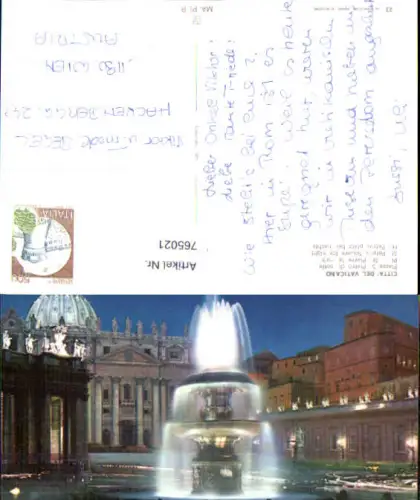 765021 Vatikanstadt Petersplatz bei Nacht Vatican City Vatikan