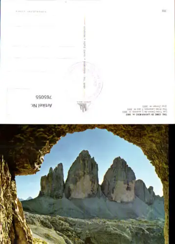 765055 Drei Zinnen Tre Cime di Lavaredo Sexten Trentino Bozen Südtirol Italy