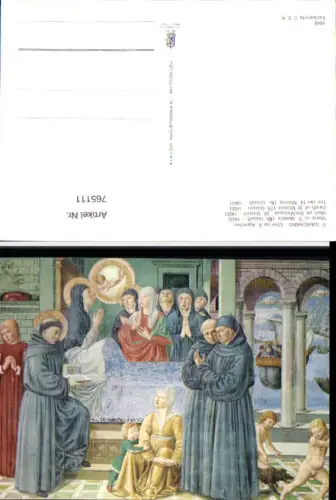 765111 San Gimignano Chiesa di S. Agostino, Tod der hl. Monica (B. Gozzoli - 1465) Provinz Siena Italy