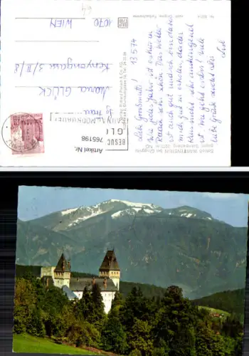 765198 Gloggnitz Schloß Wartenstein Schneeberg Bez. Neunkirchen