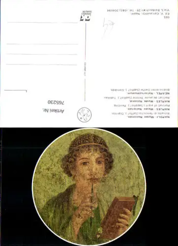 765230 Neapel Museo Nazionale Gemälde Sappho Neapel Italy