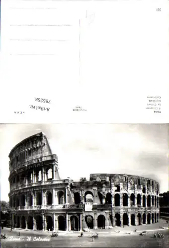 765258 Roma Il Colosseo Rom Italy