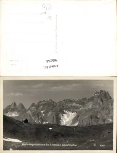 765268 Sexten Hinterbergerhütte 3 Zinnen Schusterspitze Trentino Bozen Südtirol Italy