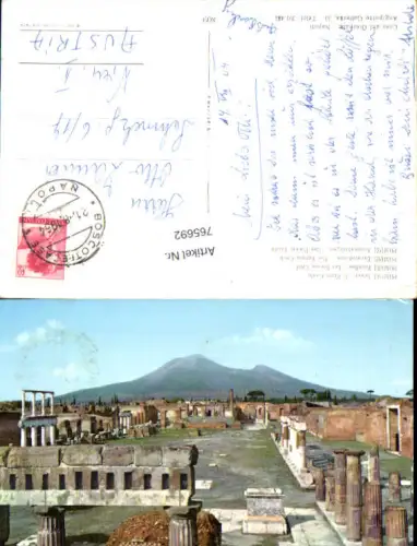 765692 Pompeji Forum mit Vesuv Neapel Italy