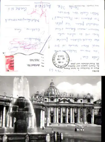 765745 Roma Petersplatz und Peterskirche Rom Italy