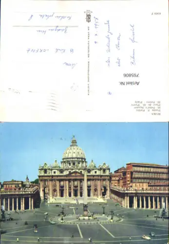 765806 Rom Piazza S. Pietro Metropolitanstadt Roma Italy