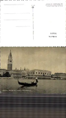 765870 Venedig Bacino di S. Marco Metropolitanstadt Venezia Italy