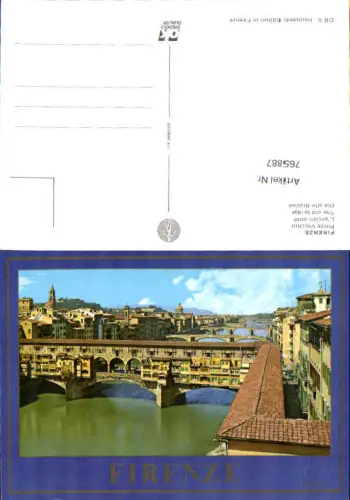 765887 Firenze Ponte Vecchio Metropolitan City of Florence Italy