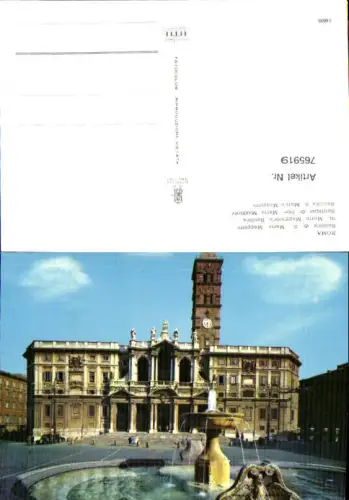 765919 Rom Basilica di S. Maria Maggiore Metropolitanstadt Rom Italy