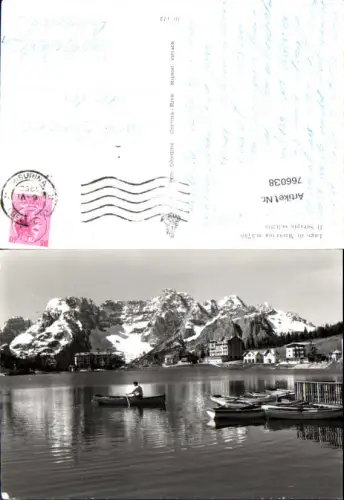 766038 Lago di Misurina Il Sorapis Boot Welschnofen Belluno Italy