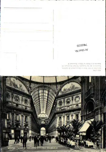 766039 Milano Interno Galleria Vittorio Emanuele Mailand Italy