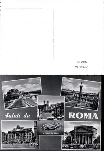 766113 Roma (Castel S. Angelo, Piazza Colonna, Fontana di Trevi, Piazza di Spagna, Trinità dei Monti, Pantheon) Rom Italy