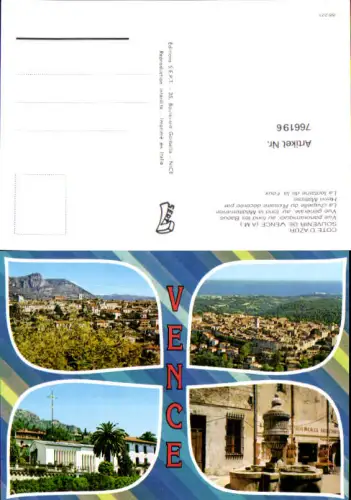 766196 Vence Côte d'Azur Dép. Alpes-Maritimes France