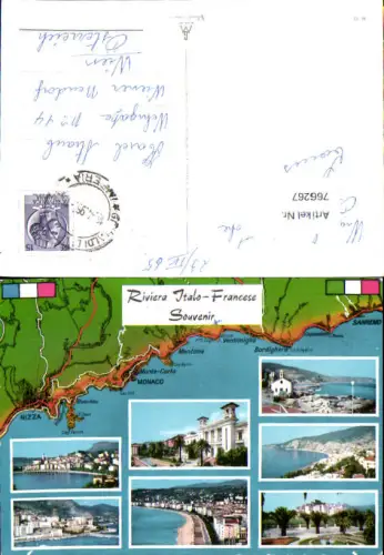 766267 Riviera Italo-Francese Alpes-Maritimes Imperia France / Italy