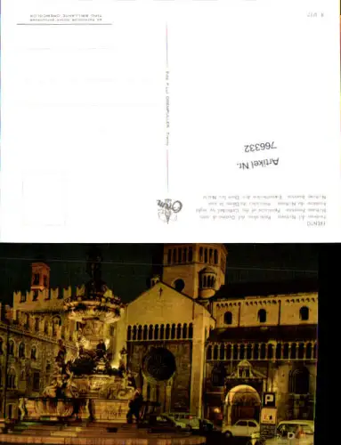 766332 Trento Fontana del Nettuno Duomo VW Bully Trient Italy