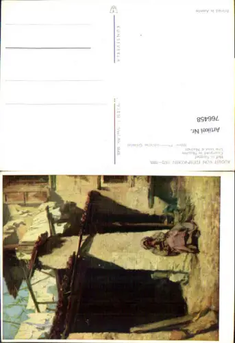 766458 Künstler AK August von Pettenkofen Neapel Hof in Napoli Italy