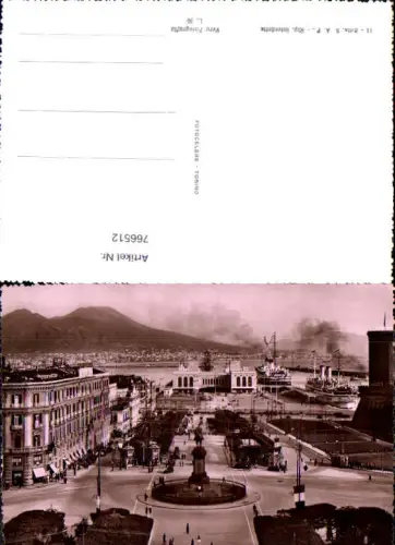 766512 Neapel Hafen mit Vesuv Neapel Italy