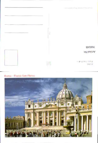 766548 Roma Piazza San Pietro Città metropolitana di Roma Capitale Italy