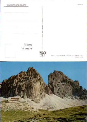 766572 Dolomiti Tre Cime col Rifugio Auronzo di cadore Trentino Belluno Italy
