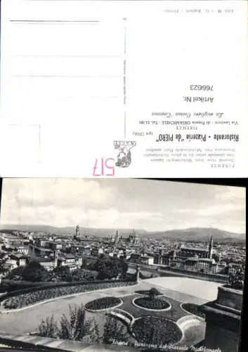 766623 Firenze Panorama dal Piazzale Michelangelo Florenz Italy
