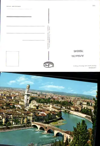 766646 Verona Panorama con Ponte Pietra Provinz Verona Italy