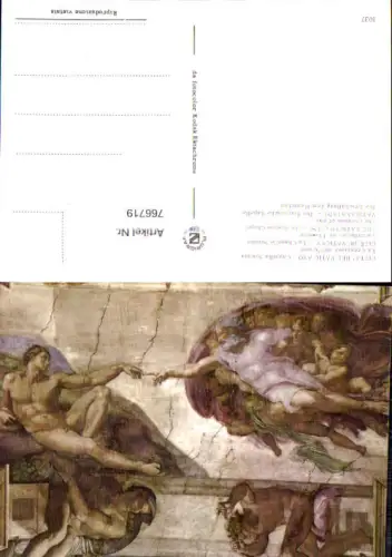766719 Vatikanstadt Sixtinische Kapelle Die Erschaffung des Menschen Vatikanstadt Vatican City