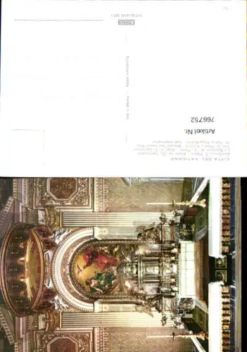 766752 Città del Vaticano Basilica di S. Pietro, Altare del SS. Sacramento Città del Vaticano Vatican City