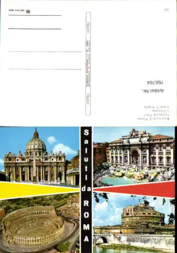766764 Roma (Basilica di S. Pietro, Fontana di Trevi, Il Colosseo, Castel S. Angelo) Rom Italy