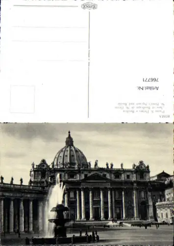 766771 Rom Petersplatz und Petersdom Rom Italy Vatikan