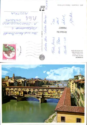 766807 Firenze Ponte Vecchio Metropolitan City of Florence Italy