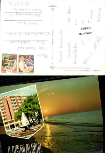 766861 Lignano Sabbiadoro Tramonto e Piazza Fontana Provinz Udine Italy