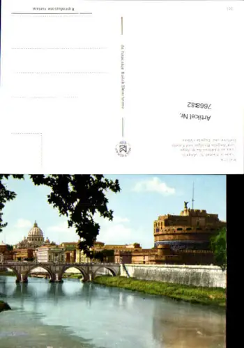 766882 Rom, Ponte e Castel S. Angelo Rom Italy