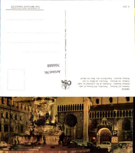 766888 Trento Fontana del Nettuno Particolare del Duomo Provinz Trient Italy