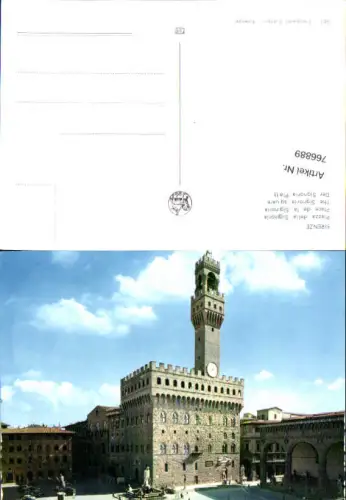 766889 Firenze Piazza della Signoria Città metropolitana di Firenze Italy
