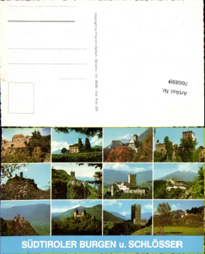 766899 Südtiroler Burgen u. Schlösser Provinz Bozen - Südtirol Italy