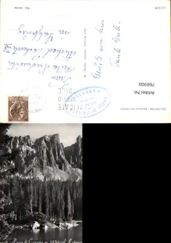 766900 Karersee mit Latemar Provinz Bozen - Südtirol Italy Welschnofen