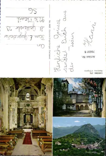 766911 Carona, Madonna d'Ongero Distretto di Lugano Switzerland