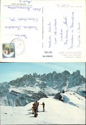 767105 Dolomiten Gruppo delle Pale di S. Martino Moena Trient Ski Skifahren Trentino Italy