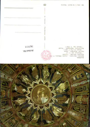 767111 Ravenna Battistero Neoniano Kuppel Provinz Ravenna Italy