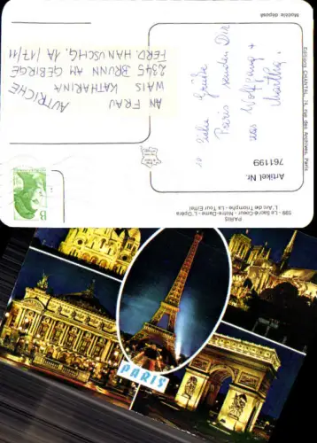 761199 Paris Notre-Dame L'Opéra L'Arc de Triomphe France