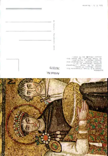 767273 Ravenna Tempio di S. Vitale, L'Imperatore Giustiniano Provinz Ravenna Italy